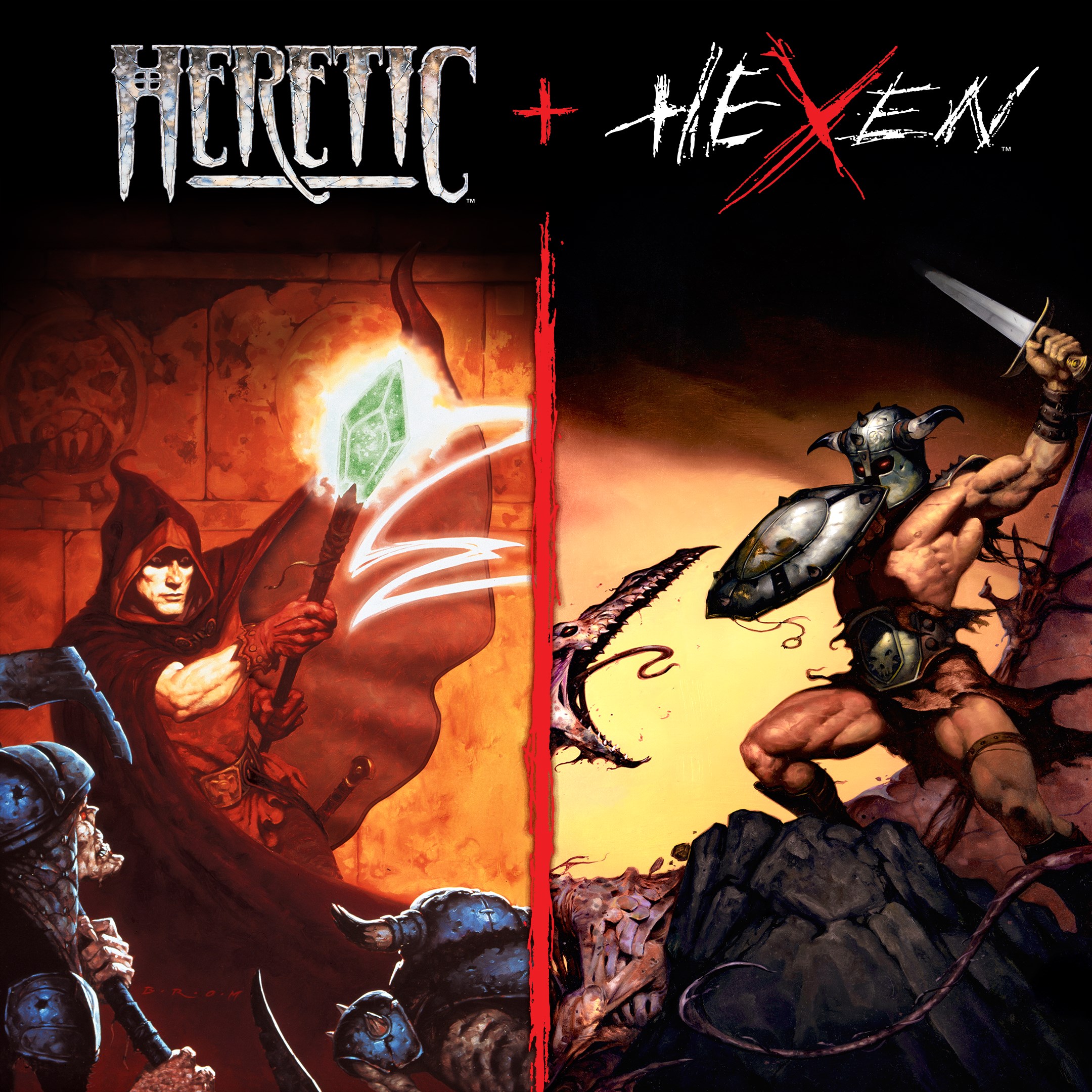 Heretic + Hexen box art
